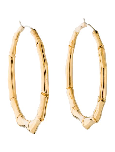 gucci bamboo earrings gold|gucci embroidered earrings.